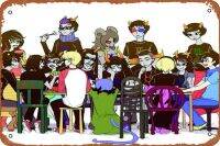 โปสเตอร์ Homestuck ป้ายตกแต่งป้ายโลหะตกแต่งศิลปะบนผนังป้ายดีบุกย้อนยุค8X12นิ้ว