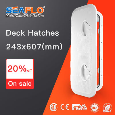 SEAFLO 243*607 Deck Access Hatch สำหรับ Marine เรือ Yacht RV Watertight Anti-UV Non-Skid การตรวจสอบพลาสติก ABS ประตู243X607