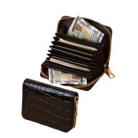 หลายผู้ถือบัตรเครดิตกระเป๋าเอกสารกระเป๋าสตางค์กระเป๋าบัตรผู้หญิงซิปกระเป๋าสตางค์หนัง PU กระเป๋าเงินเหรียญกระเป๋าสตางค์สำหรับผู้ชาย