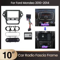 Car Audio Radio Frame Dashboard Fitting Panel 10In - 10.2In Fascias Black for Ford Mondeo IV 2007-2010