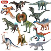 Oenux Jurassic Dinosaur Carnotaurus Stegosaurus Plesiosaur Animals Model Action Figures Solid PVC Cute Collection Kids Gift Toy