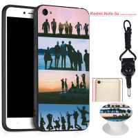 BTS เคสโทรศัพท์สำหรับ Xiaomi Redmi Note 5A ไร้รอยนิ้วมือซิลิคอนนุ่มกรณีที่มีรูปแบบเดียวกันแหวนและเชือก