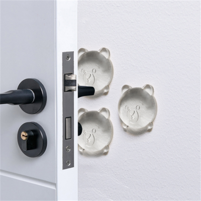5PCS Door Pads Self Adhesive Wall Protectors Anti-collision Crash Silent Door Handle Protective Pad PU Anti-slip Stickers