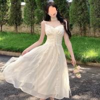 New female gentle wind pure first love falbala condole belt dress chic jing French fairy skirt