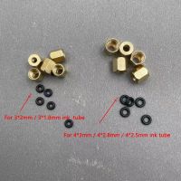 20PCS Copper Nut O Ring Screw For DX4 DX5 DX7 5113 4720 XP600 TX800 Printhead Printer Plotter Ink Damper Dumper tube hose pipe