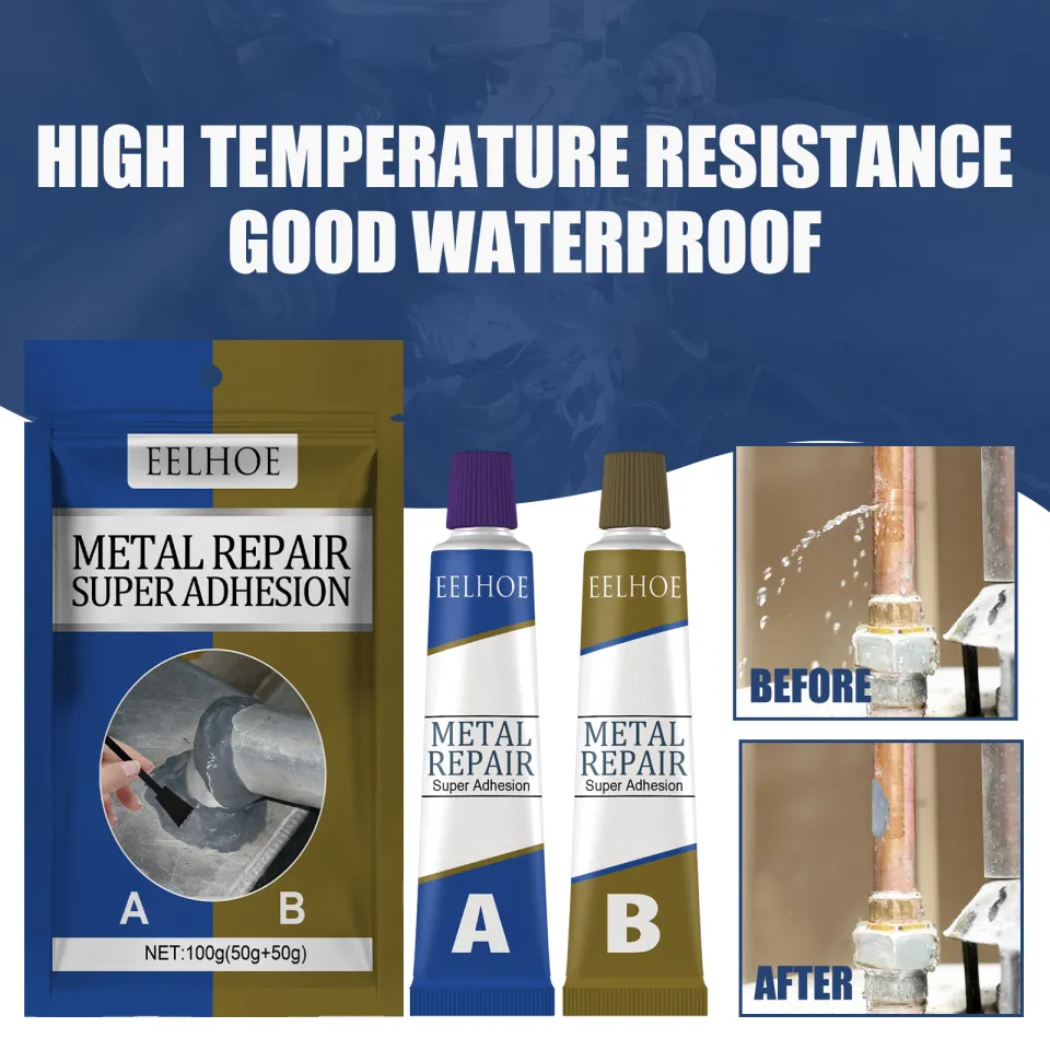 100g Metal Repairing Adhesive Super Glue Iron Steel Auto Radiator Water  Tank Special Leakage Plugging Welding AB