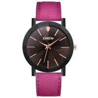 ⌚❁ Mens Women Watches Fashion Leather Gifts Lovers Quartz Watch