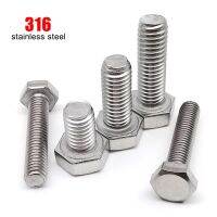 1/2/5/10 Buah Kualitas Tinggi M3 M4 M5 M6 M8 M10 M12 DIN933 Kelas Laut 316 A4 Stainless Steel Eksternal Hex Heksagonal Kepala Baut Sekrup