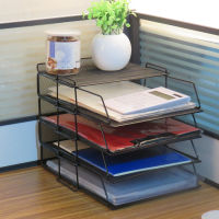 2/3/4 Tiers Metal Mesh Document File Holder Organizer Letter Tray Document Paper Rack Metal Wire Storage Holder for Home Office