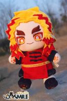 Wthnoa โมเดลตุ๊กตาดาบพิฆาตอสูร,Kimetsu No Yaiba Rengoku Kyoujuriu Rengoku Senjuro Yukata Plushie Boneka Mainan 20ซม. ตุ๊กตาผ้า