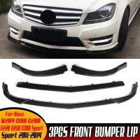 รถกันชนด้านหน้าลิป Deflector Lip ชุดสปอยเลอร์สำหรับ Mercedes For Benz W204 C180 C200 C220 C250 C300 Sport 2011-2014