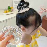 【CW】 Children Headdress Ropes Korea New Beads Flowers Little Tie Hair Rubber Band Accessories