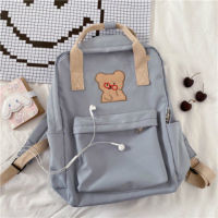 insJapanese Harajuku Cute Bear Teenage Leisure Backpack Korean Style Soft GirlulzzangSchoolbag Student Backpack