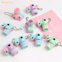 ?【Lowest price】Wonderful 1PC การ์ตูนกล้องพวงกุญแจรถกระเป๋าเป้สะพายหลังจี้มินิแบบพกพาตุ๊กตามินิกล้องอุปกรณ์เสริมเด็กของขวัญ