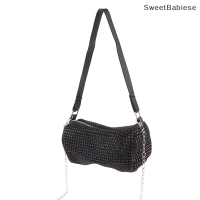 ✨[Sweet] กระเป๋าสะพาย rhinestones สายโซ่เงา Crossbody กระเป๋าเครื่องสำอางสำหรับผู้หญิง