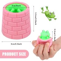 【CC】 4pcs Frog Colorful Cup Tricky Fidget Stress Miniature Sensory