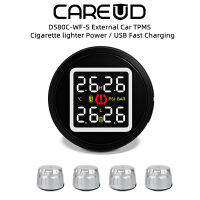 CAREUD D580C-WF-S รถยนต์ TPMS ภายนอกไร้สายรถ TPMS ระบบตรวจสอบความดันลมยาง CIG Power Supply พร้อม 12V ชาร์จ USB พอร์ต