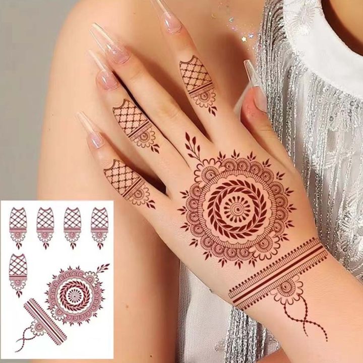 hot-dt-12-sheets-lot-stickers-for-hand-fake-temporary-design-mehndi
