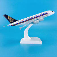 ABaza ขายร้อนสังกะสี Ally วัสดุ1:400 18.7ซม. เครื่องบิน Aircrafts Airbus A380สิงคโปร์สายการบินเครื่องบิน ModelM