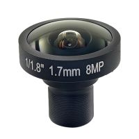 8MP Camera Lens 1.7mm Focal Length 1/1.8Inch M12 Panoramic Fisheye Lens 185° Viewing Angle for CCTV Surveillance Camera