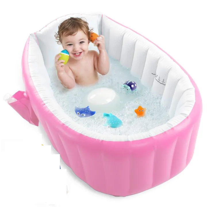 INFLATABLE BABY POOL Infant Swimming poo Travel Inflatable Bath Tub