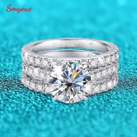 Smyoue 4.75Cttw เต็ม Moissanite แหวนประกายเพชรสำหรับผู้หญิงเครื่องประดับเงิน Bridel แหวนแต่งงาน Lad ขายส่ง