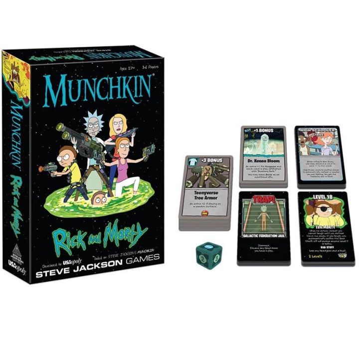 munchkin-เกมเกมกระดานบัตร-rick-และ-morty