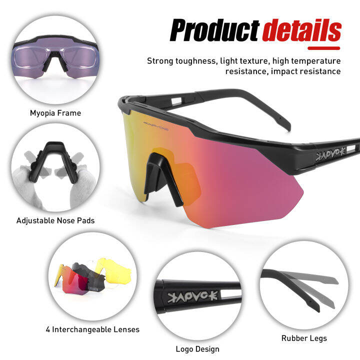 kapvoe-photochromic-แว่นกันแดดขี่จักรยานแว่นตา-p-olarized-mtb-แว่นตาผู้หญิงกลางแจ้งจักรยานกีฬาผู้ชาย-uv400ขี่จักรยานแว่นตา