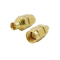 1Pcs RF Coaxial Adapter MCX Female to SMA Male Coax Adapter SMA Plug to MCX Jack Straight Brass Gold plated Convertor Connector Electrical Connectors