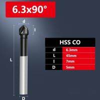 90องศา M35โคบอลต์ Tialn เคลือบ Chamfer Countersink สว่าน3ขลุ่ย Deburring สแตนเลสคว้าน Chamfering ตัด