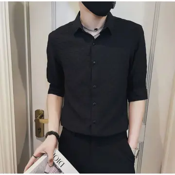 Plain short sleeve polo shirts for men black/white shirt Korean