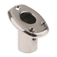 ✶∈▬ Durable Hand Rail Fitting 30 Degree - Flag Pole Socket - Mount Hole Diameter: 7/8inch (22mm) for Marine Boat Flag Pole Holder