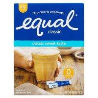 อิควล 1 กรัม แพค 100 ซอง Equal 1 g. 100 sachets ใช้แทนน้ำตาลในการปรุงอาหาร และ เครื่องดื่ม ต่างๆ ได้