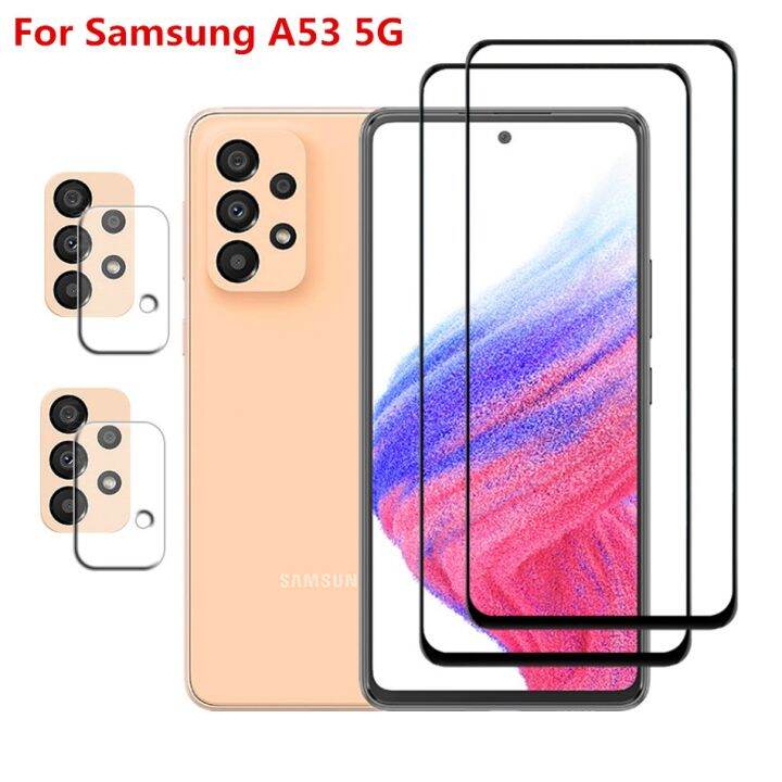 กระจกนิรภัยเทมเปอร์9d-สำหรับ-spot-goods-samsung-galaxy-a53น้ำหนัก5ก-เลนส์กล้องถ่ายรูปนิ่มสำหรับใช้กับฟิล์มป้องกันหน้าจอ