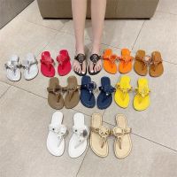 ★New★ TORY BURCHˉ U.S. tb travel summer sandals women summer wear flat beach slippers women clip toe large size flip flops women