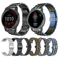 Klasyczny metalowy stalowy pasek ze stali nierdzewnej dla Garmin Venu 2 opaska na rękę Vivoactive 4 45mm aktywny inteligentny zegarek pasek do zegarka pasek