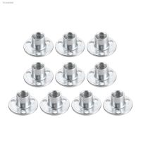 ๑ Uxcell 10pcs M8x22mm M10x25mm Brad Hole Tee Nut Wooden Furniture Carbon Steel Round Base Screw-In Tee Nut Furniture Accessory