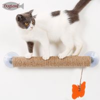 [COD] Dolemi suction cup cat scratching board grinding claw jute anti-scratch pet toy sisal column supplies