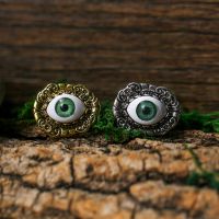 Rundraw Fashion Evil Eye Open Ring Hip Hop Men Ladies Gothic Gold Plated Rings Party Everyday Jewelry Gift Bague Homme