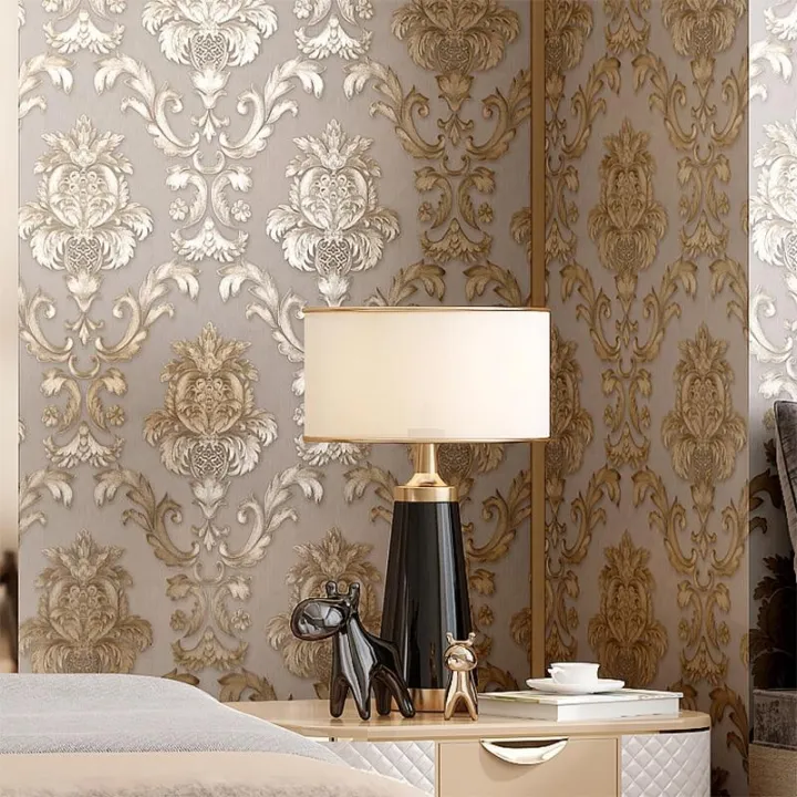 10* Gold Textured Luxury Classic 3D Damask Wallpaper Bedroom Living Room Home Decor Waterproof Vinyl PVC Wall Paper Roll | Lazada PH 10* Gold Textured Luxury Classic 3D Damask Wallpaper Bedroom Living Room Home Decor Waterproof Vinyl PVC Wall Paper Roll | Lazada PH