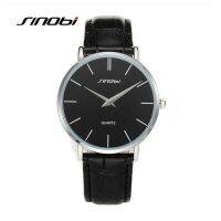 SINOBI Top Brand Quartz-Watch Men Genuine Leather Business Watches Waterproof 30M Watch Male Hour montre homme relogio masculino