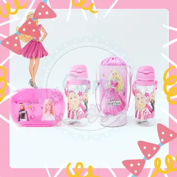 800Ml 2023 Barbie Party Pink Cup with Straw Kawaii Barbies Movie  Accompanying Cups High Capacity Portable