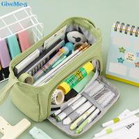 GiveMe-5 Pouch Pensil ปากกาแบบพกพาความจุมากกล่องดินสอหลายช่อง Pouch Pensil ดินสอกล่องดินสอสำหรับ Pouch Pensil ความจุมากสำนักงาน