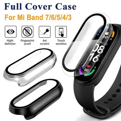 2in1 Screen Protector Case with Film for Xiaomi Mi Band 7 6 5 4 3 Full Cover Protective Shockproof Frame Fundas for Miband 6 7 Tapestries Hangings