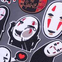 Anime Spirited Away Faceless Noface Embroidery Patch Clothing Thermoadhesive Patches for Clothes Sewing Diy Badges for T-shirts Haberdashery