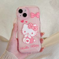 เคสโทรศัพท์มือถือการ์ตูน Hello Kitty แบบนิ่มสำหรับ iPhone 14 Pro Max 13 Pro Max ฝาหลังโทรศัพท์สำหรับ iPhone 12 Pro Max 11