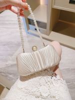 Socialite Evening Clutch Womens Banquet Small Bag Matching Dress Handbag Fashion Chain Crossbody Bag Pearl 【JYUE】