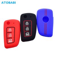 ❉ Silicone Car Key Cases 3 Buttons Folding Remote Control Protector Cover Skin For Nissan X-Trail Qashqai Pulsar Micra Rogue 2018