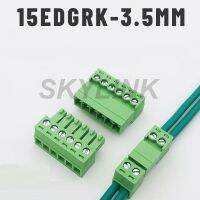 10sets Aerial Butt Welding Type 15EDGRK-3.5mm Plug-in Terminal Block 3.5mm Pitch 2/3/4/5/6/7/8/10/12P Male+Female Socket