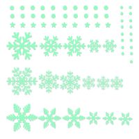 【cw】 Christmas Snowflakes Stickers Clings Fluorescent Xmas WindowPVC ForHoliday PartyGlass Decoration